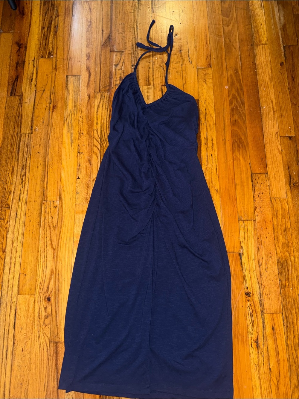 Universal Thread Navy Blue Midi Halter Dress
